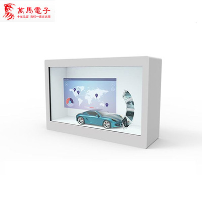 32/43/55/65寸透明液晶屏展示柜 透明厨窗广告机OLED显示器厂家