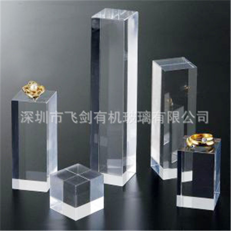 高亮亚克力方块 水晶座 6面抛光有机玻璃方块 珠宝首饰水晶展台