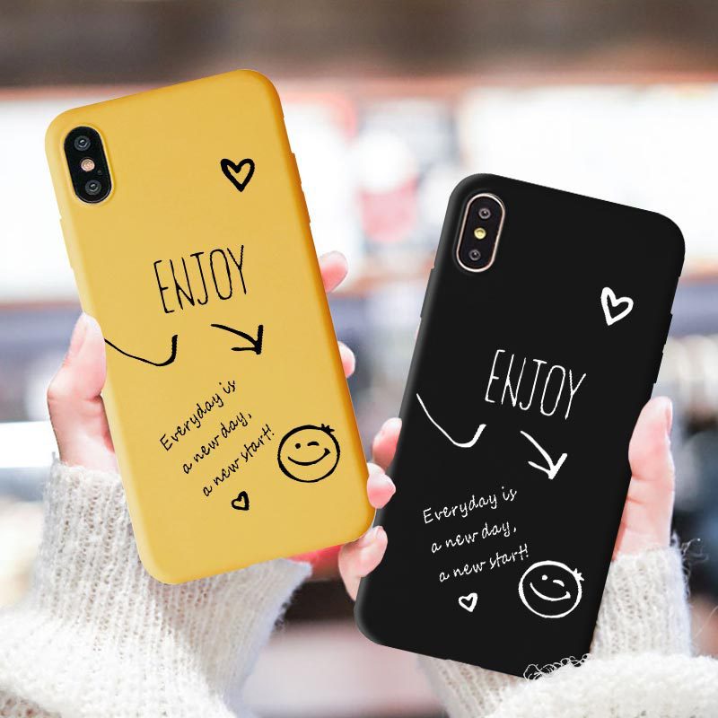 Creative Letter Smiling Face Apple X Suitable for iPhone 13 Pro Phone Case_voghion.com