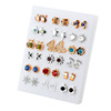 Fashionable earrings from pearl, 36 pair, simple and elegant design, wholesale