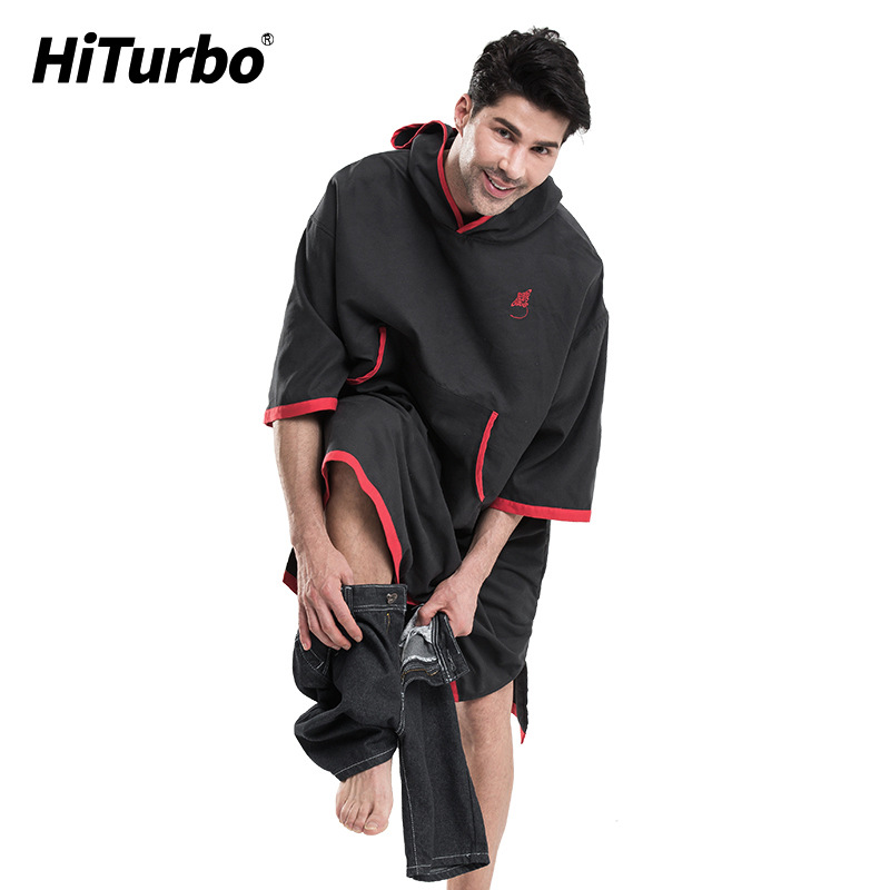 (2개) HAITABO (HITURBO) 해변 변경 목욕 가운 빠른 건조 망토 휴대용 빠른 건조 방풍 따뜻한 유지 변경 옷