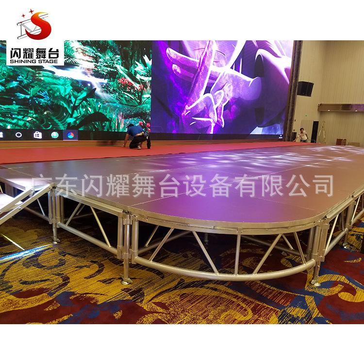 厂家直销抖音热款简易拼装舞台舞台板黑红两色可选