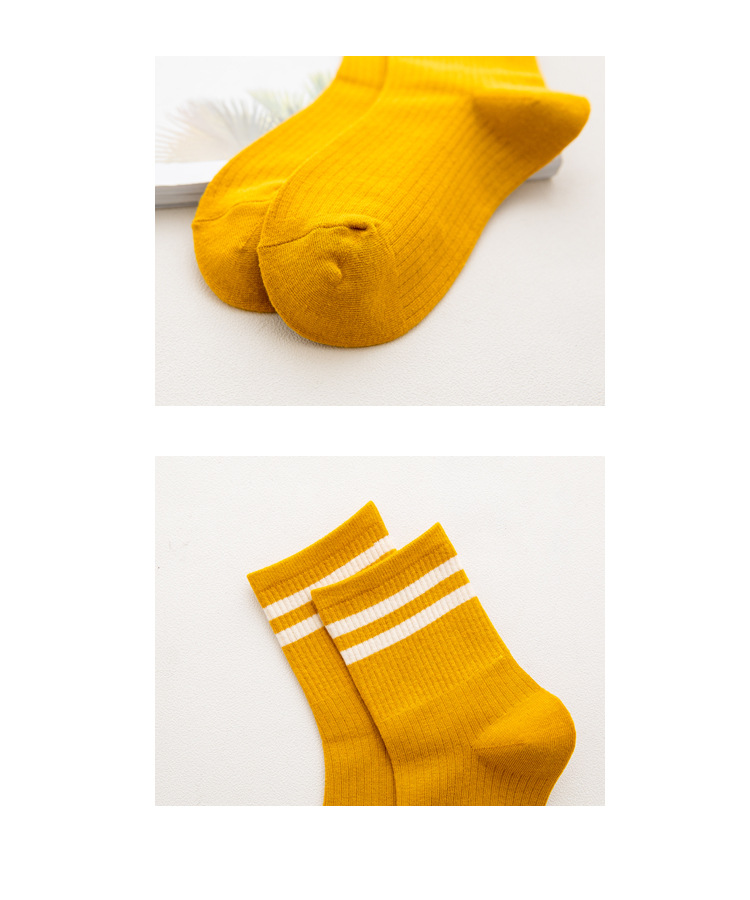 Striped Tube Sweat-absorbent Cotton Socks display picture 2