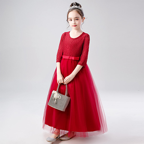 2019 New Bouncy Princess Dress Autumn/Winter Model for Older Children Fashion Show Piano Performance Dress for Girls' Dresses and Dresses