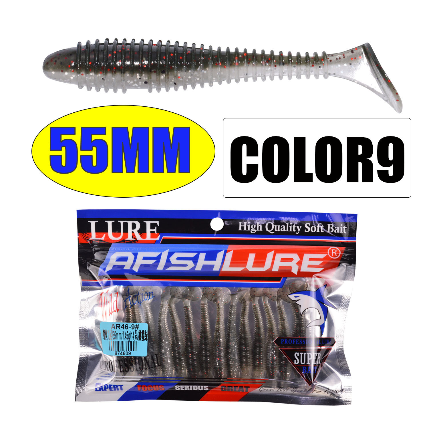 Soft Paddle Tail Fishing Lures Soft Plastic Baits Fresh Water Bass Swimbait Tackle Gear