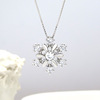 Platinum necklace, fashionable trend pendant, jewelry, Japanese and Korean, with snowflakes, wholesale