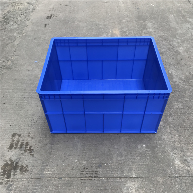 塑料周转箱 塑料蓝色工业塑胶箱480*350*170MM周转仓储货架储物箱