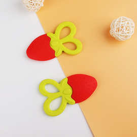 婴儿磨牙玩具可爱草莓形咬咬乐宝宝牙胶硅胶母婴用品