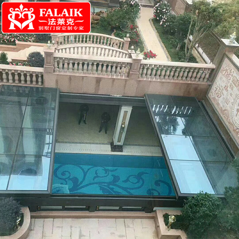 法莱克 佛山断桥铝合金门窗厂家 别墅楼顶电动天窗阳光房平移天窗|ru