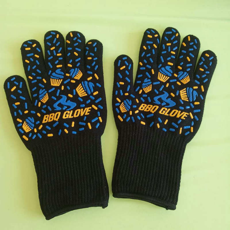 新款BBQ双色耐高温手套
