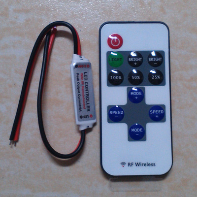 Factory Outlet RF Controller Mini RF controller 11 monochrome controller RF wireless Light Bar Light belt control