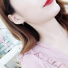 Zirconium, fashionable earrings, jewelry, Korean style, internet celebrity, simple and elegant design