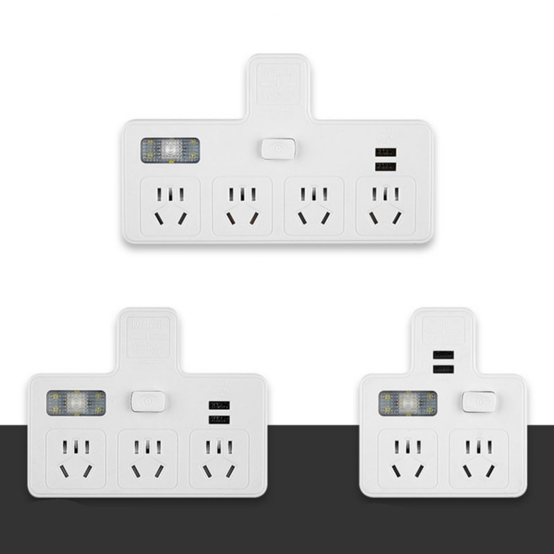 一转二三四多功能家用插头排插面板扩展开关USB插座转换器无线