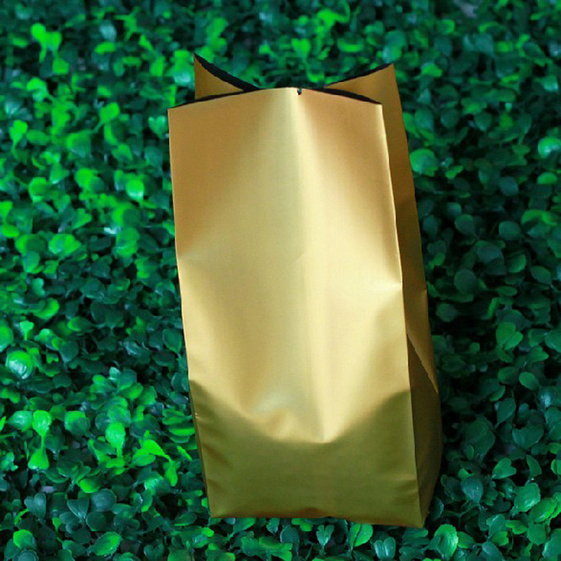 12cm+6cm*35cm暗金色铝箔风琴袋 茶叶真空袋 干果袋 中封袋 1个价