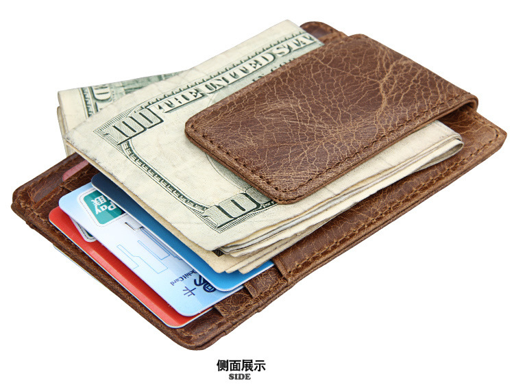 Factory Direct Sales Wholesale Vintage Men's Beauty Money Clip Rfid Card Holder Card Case   New display picture 9