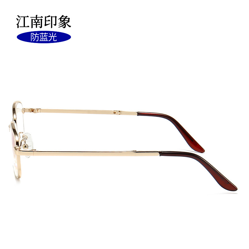 新しい折りたたみ老眼鏡男金属アンチブルーライト老眼鏡女性コーティング快適老人鏡1807