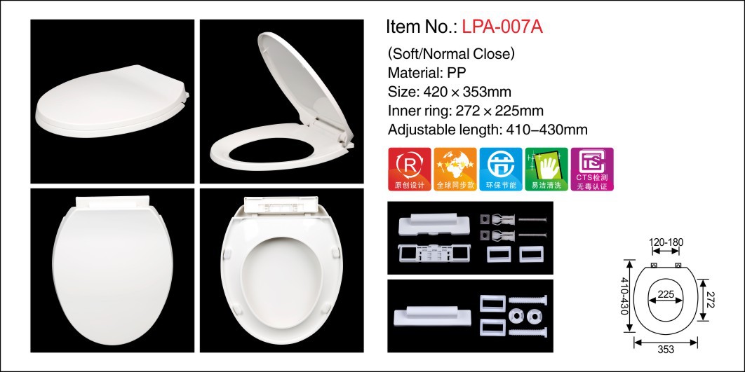 Lepu Sanitary Ware Toilet Seat Cover manufacturer. American toilet seat covers made of PP material. Purchase more at a better price. One-click quick disassembly undefined