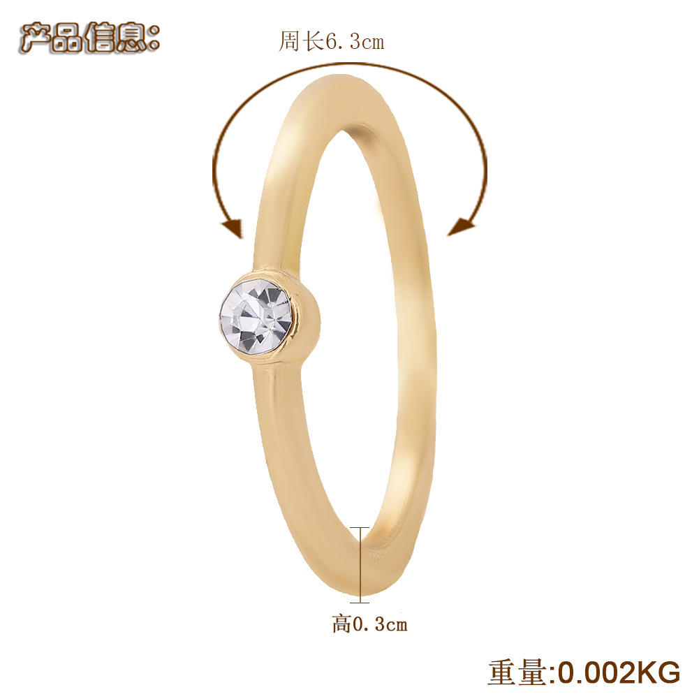 New Wave Alloy Diamond Ring display picture 19