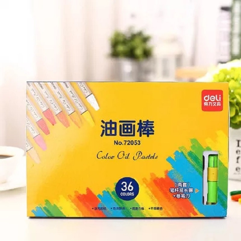Deli Pastels Hexagonal rod Art Material 12 colour 18 colour 24 colour 36 colour Oil stick Children's Painting
