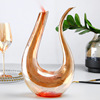 Wineglass, glossy crystal, golden cup