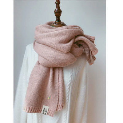 Pineapple scarf female autumn and winter soft girl student Korean version versatile knitted ins cute girl wool winter scarf