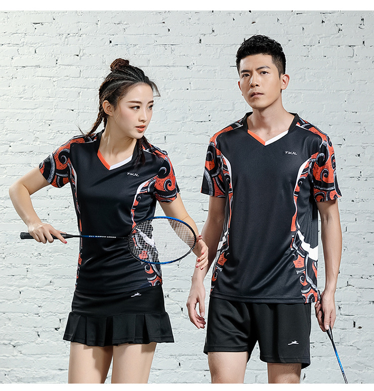 2019 New Outdoor sports Jersey Tops tennis Clothing Men's badminton T-shirt 1807 