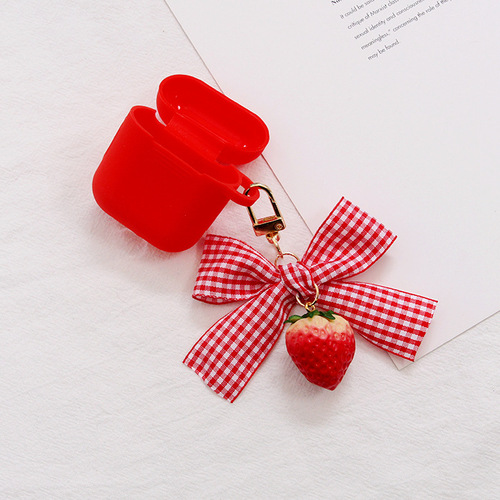 Korean summer creative fruit watermelon strawberry pineapple tassel keychain car key chain bag pendant pendant