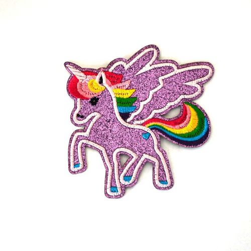 Jianxing Computer Embroidered Animal Applique Fabric Trim Clothing Decorative Patch Four-Color Pegasus Embroidery Fabric Patch