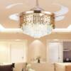 Invisible Ceiling Fan Restaurant luxury decorate Fan light Bluetooth a living room Ceiling fan lamp European style led Crystal fan a chandelier