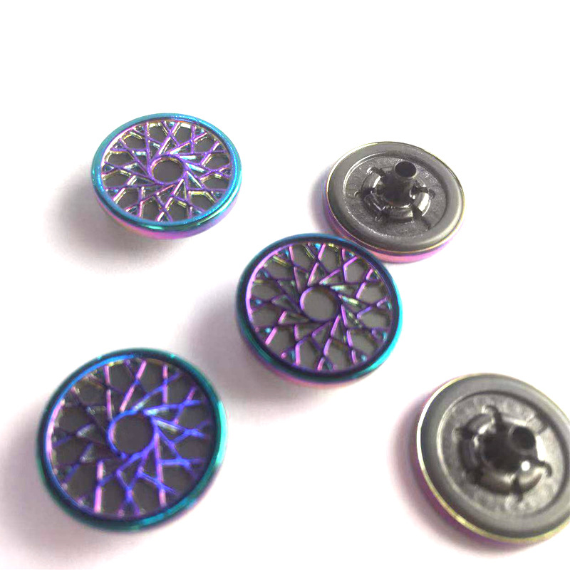 Factory direct seven color buttons plated hardware buttons suitable for jeans coat trench coat shoes and so on