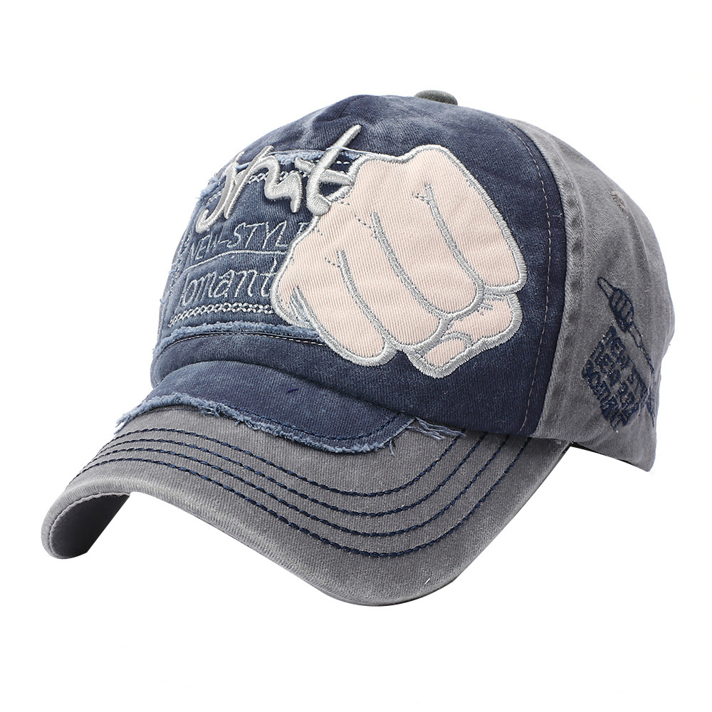 Trendy Washed Baseball Cap Men Women Embroidered Duckbill Cap Spring Outdoor Casual Hat For Women_voghion.com