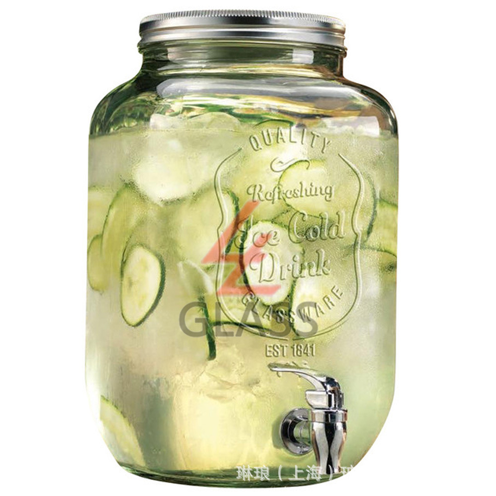 出口泡酒坛子玻璃瓶葡萄密封罐桶果酒大容量发酵自酿密封大容量