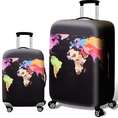 Luggage sets smart cover Draw bar box 24 Suitcase sets Elastic force wear-resisting printing waterproof