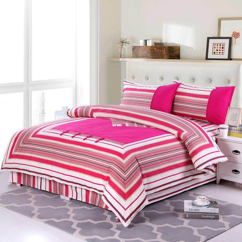 大量批发老粗布盘扣四件套复古琵琶扣套件双人床单被套多色可选|ms