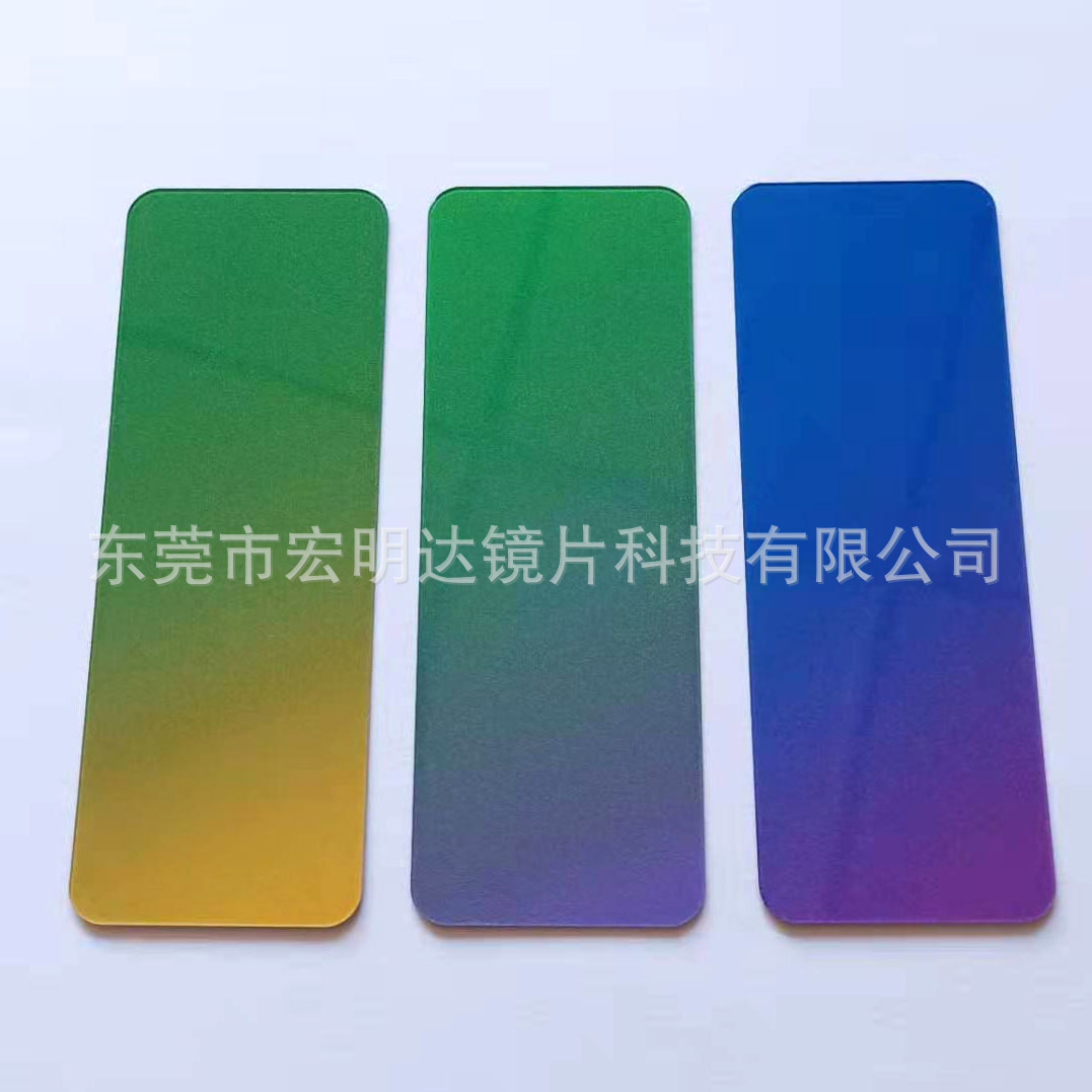 彩印渐变装饰件UV转硬拉丝雾面磨沙面,亚克力PMMA 玻璃镜片