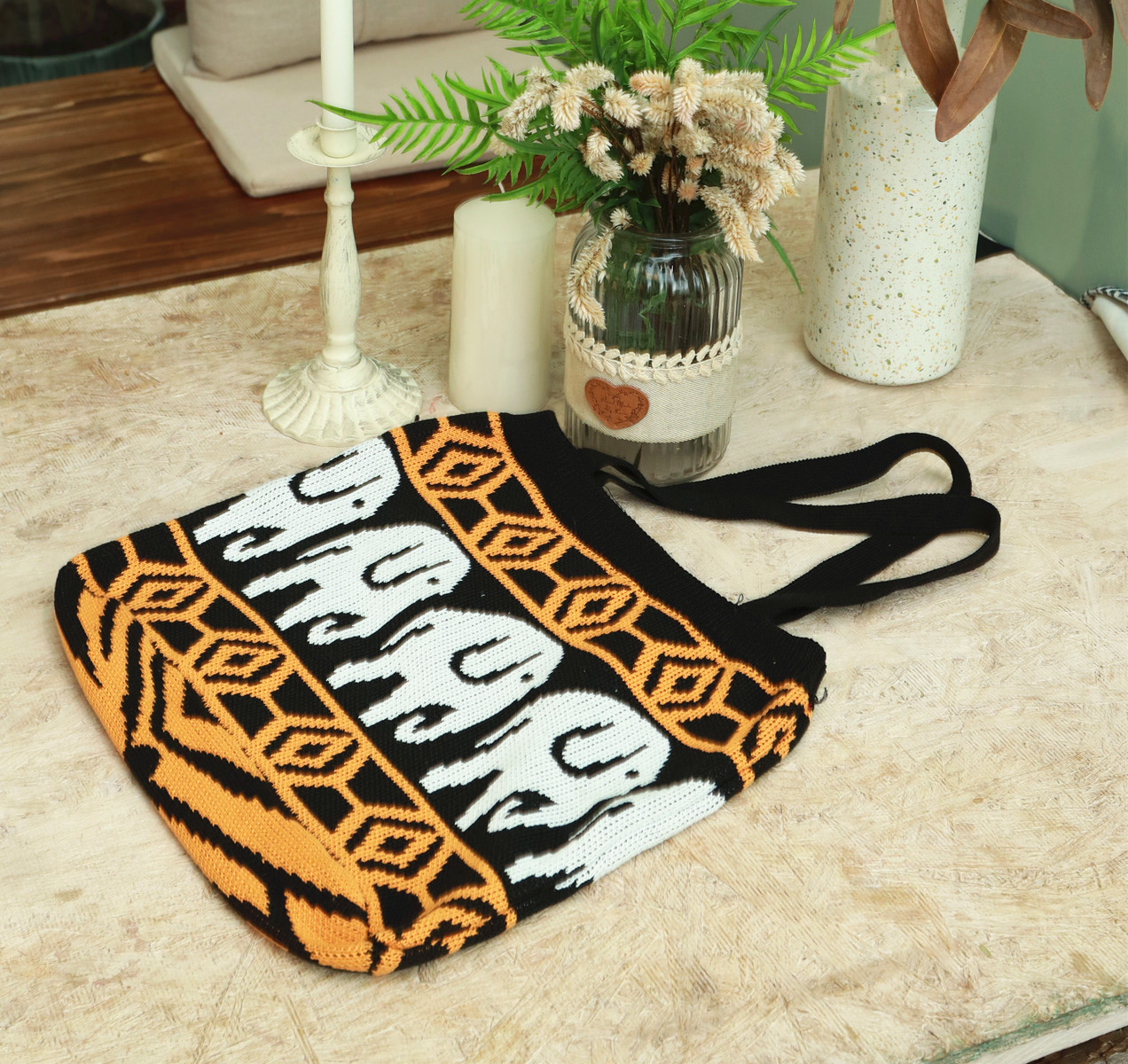 产地货源跨境新款大象图案包包　沙滩包休闲袋单肩包爆款现货