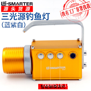 New purple light fishing lamp fishing purple light blue light purple light white light three light source zoom fishing lamp