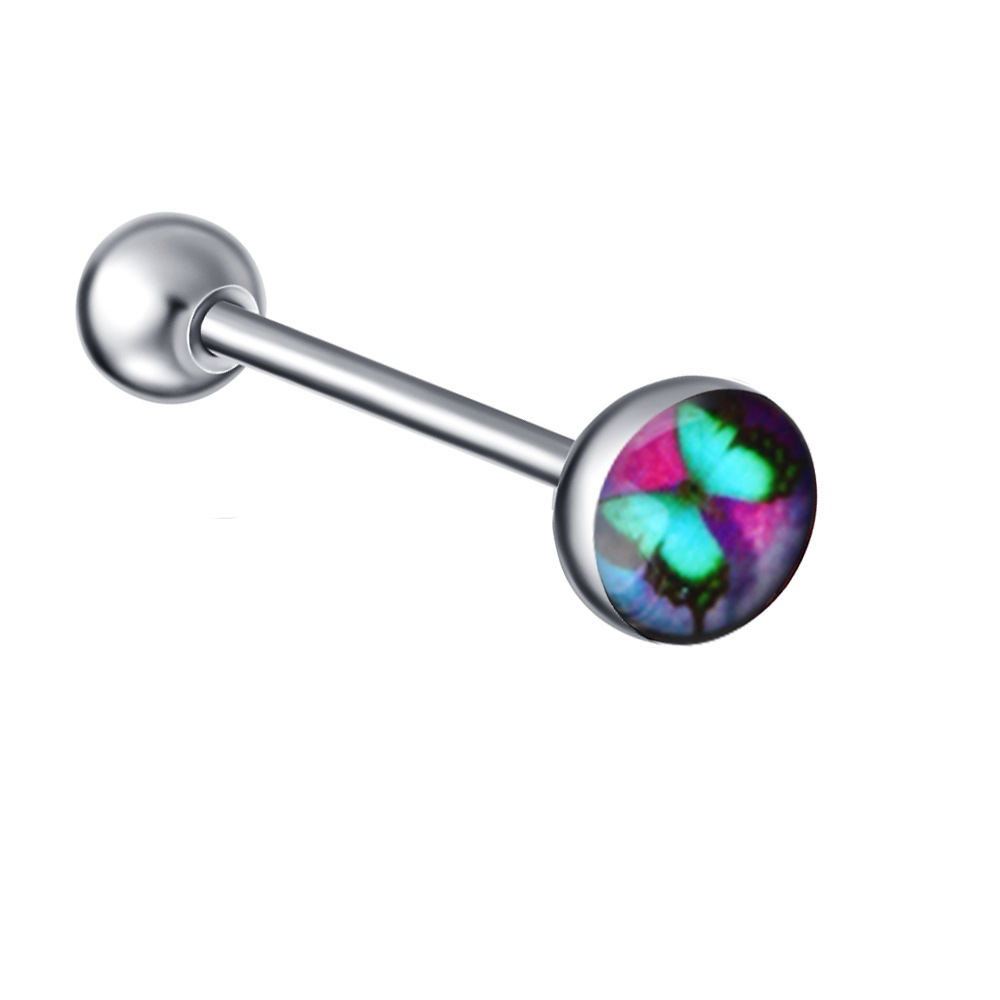 Pointed titanium steel lip stud product view