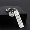 Cross -border supply To my man I love you keychain stainless steel jewelry pendant holiday gift