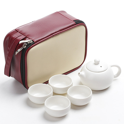 定窑快客便携茶具伴手礼小中秋礼品 一壶两 杯保险礼品 地产开盘|ms