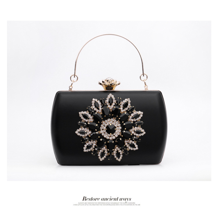 Retro Sun Flower Diamond Clutch Bag display picture 4