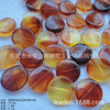 Amber wavy plastic beads, 12mm