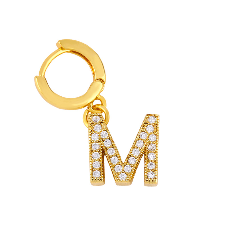 Alphabet Earrings With Diamonds display picture 10