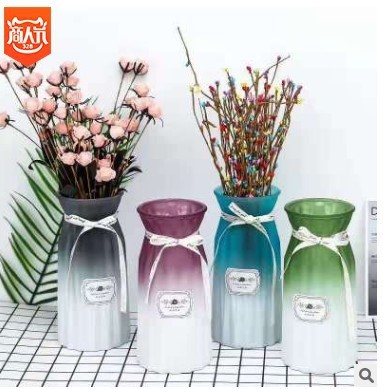 南瓜折纸玻璃花瓶创意干花鲜花富贵竹水培花瓶时尚插花器家居摆件|ru