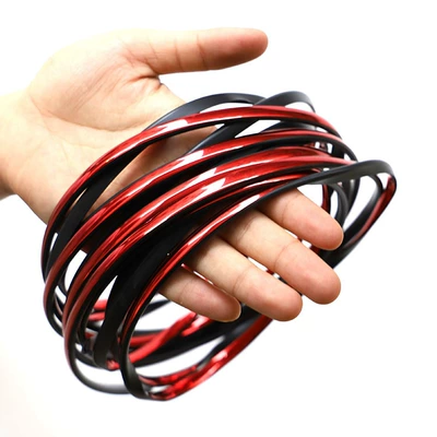 Qapı və bamper qoruyucu zolaqlar surface electroplating stickers scratch anti-scratch - electroplating-red-5-m-price