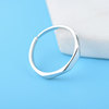 Fresh ring for beloved, silver 925 sample, on index finger, Japanese and Korean, simple and elegant design