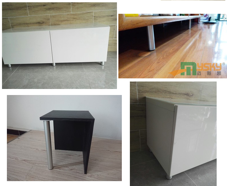 橱柜脚家具脚铝合金沙发脚可调脚圆形浴室柜脚床脚支撑