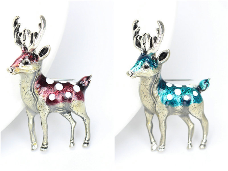 Broche de ciervo lindo de circn de cristal accesorios de pin de vestido de ramillete femeninopicture1