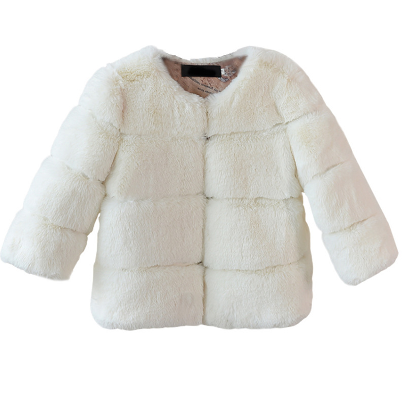 Warm Winter Fashion Solid Color Imitation Fur Girls Outerwear display picture 10