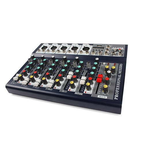 JIY 7-way mixer stage audio Bluetooth usb mixer DSP digital computer live broadcast equipment DJ mixer